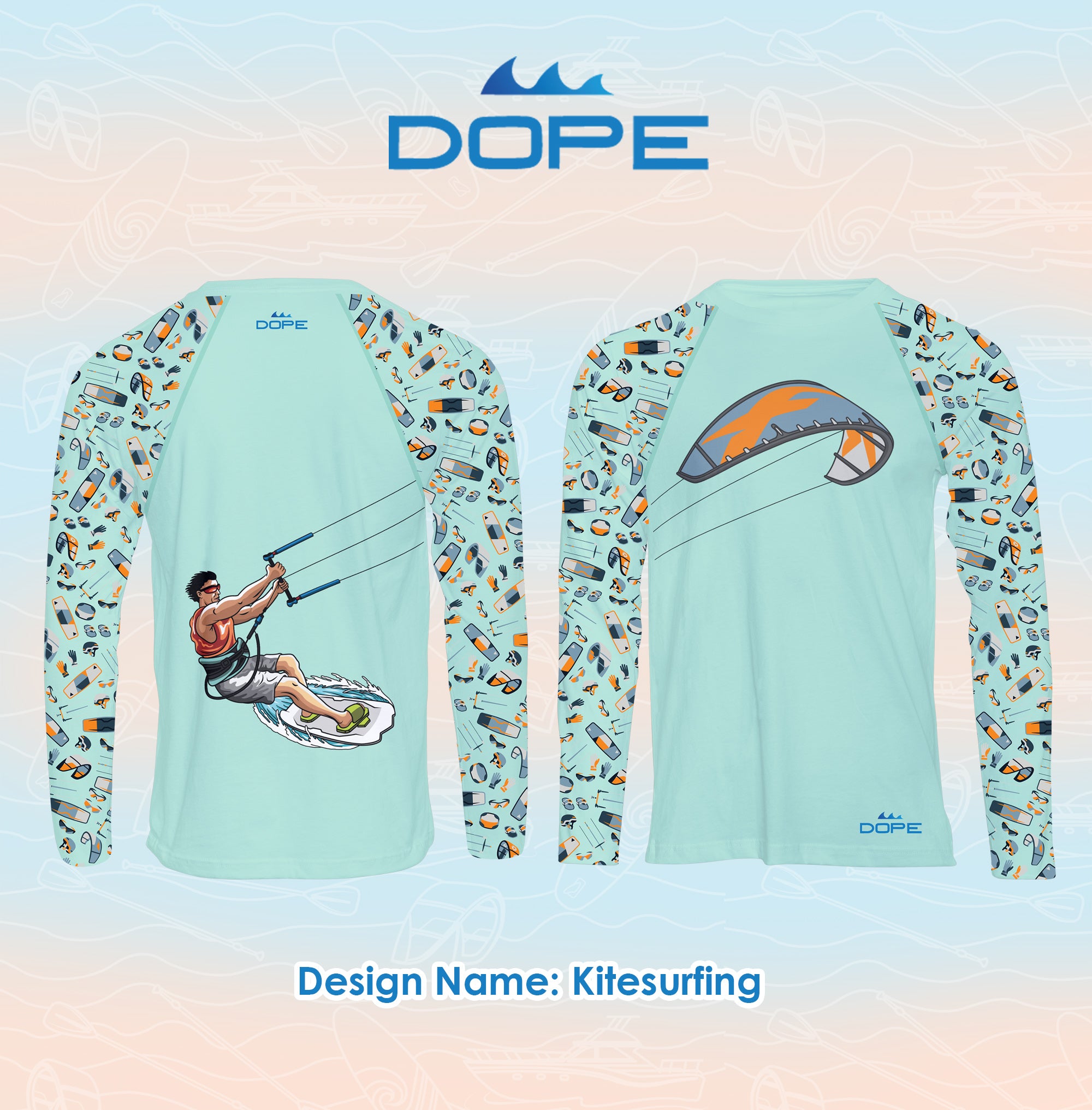Kitesurfing - Long Sleeve Performance T-shirt